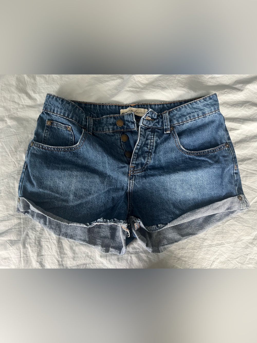 Rip Curl Blue Denim Shorts with Contrast Stitching